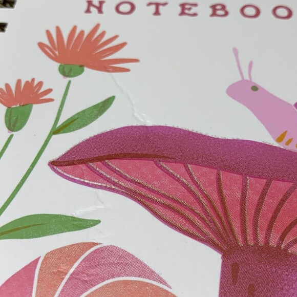 OCS Designs Mushroom Notebook Spiral Lined 160 Pages Top of the World - Picture 3 of 4